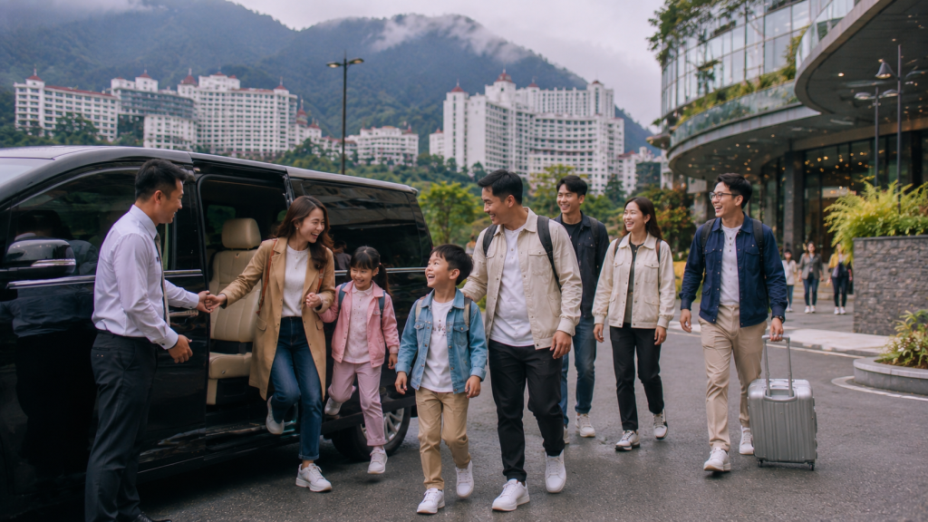 Perjalanan rombongan Indonesia ke Genting Highlands dengan sopir