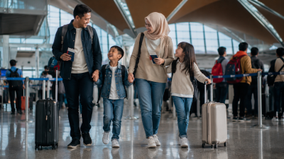 keluarga Indonesia tiba di imigrasi Malaysia untuk liburan