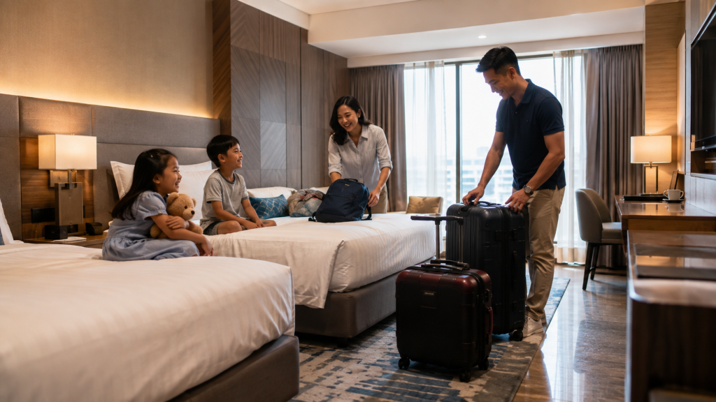 Family room hotel Johor Bahru untuk orang tua dan dua anak