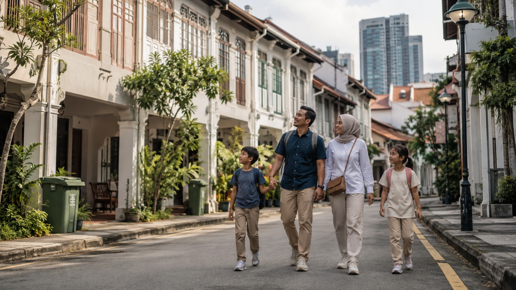 Keluarga Indonesia menjelajahi tempat wisata anti mainstream di Singapore