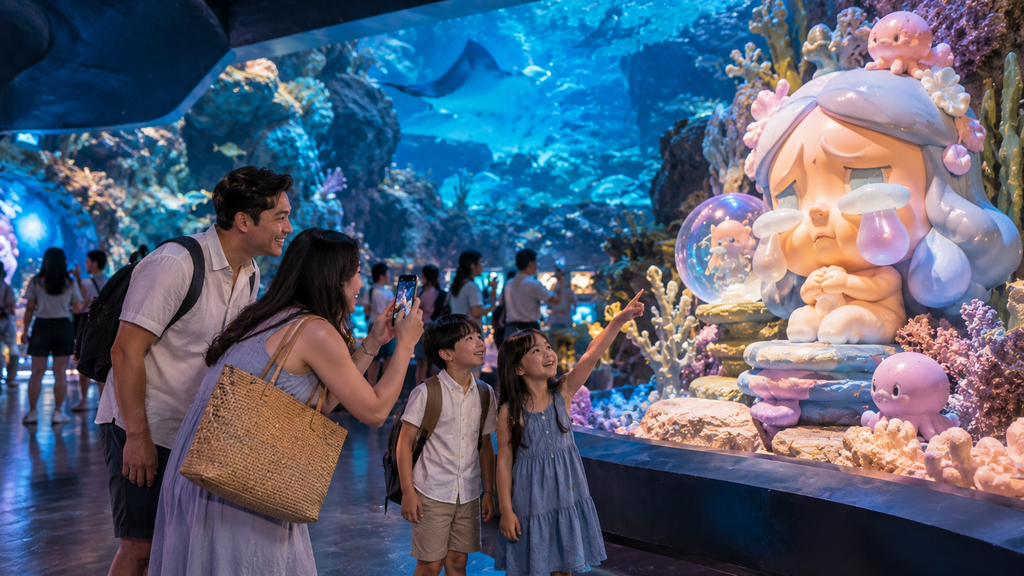 POP MART CRYBABY di Singapore Oceanarium