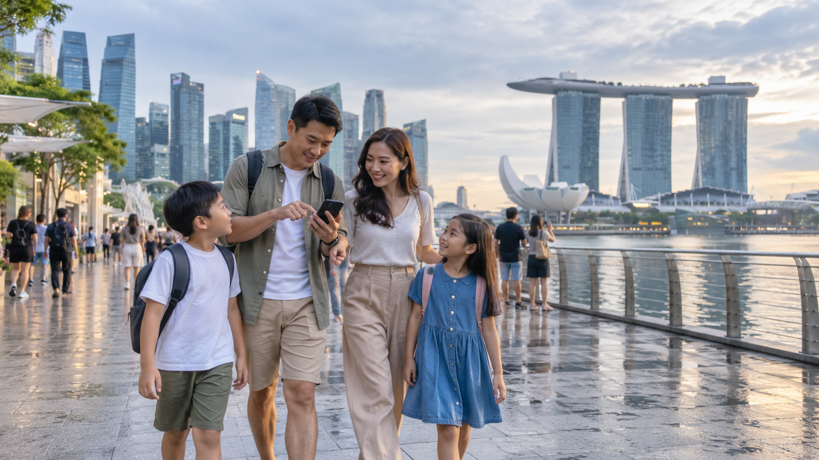 Keluarga Indonesia liburan ke Singapore dan Malaysia