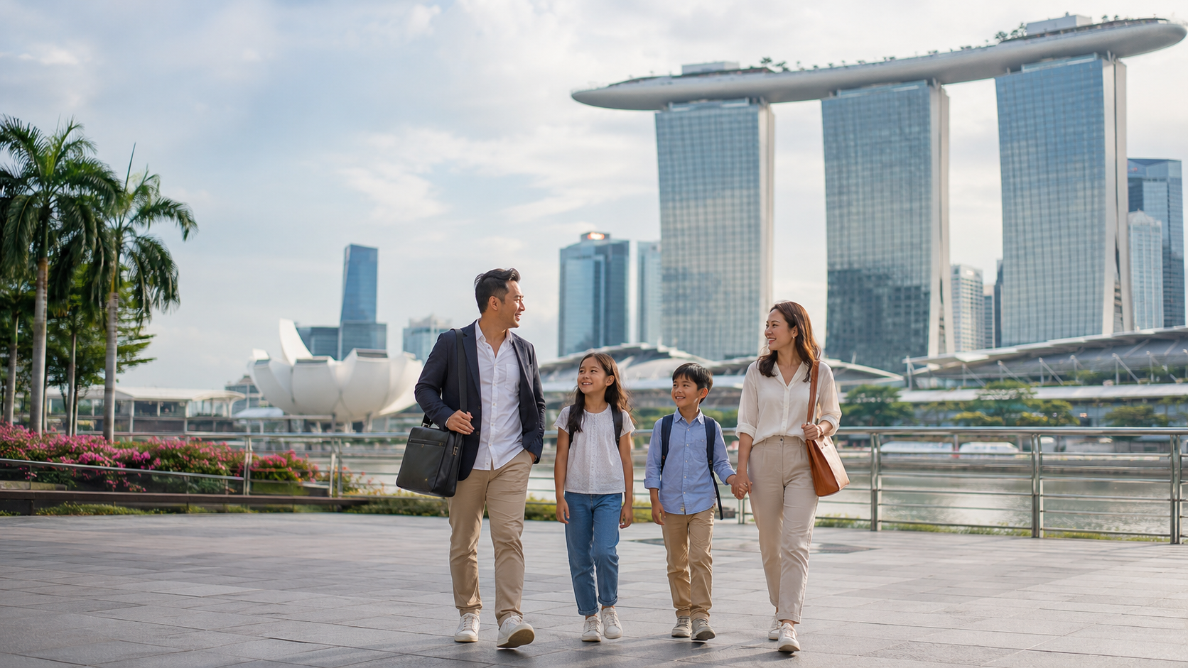Keluarga Indonesia menghadiri FutureChina Global Forum 2026 sambil liburan di Singapore