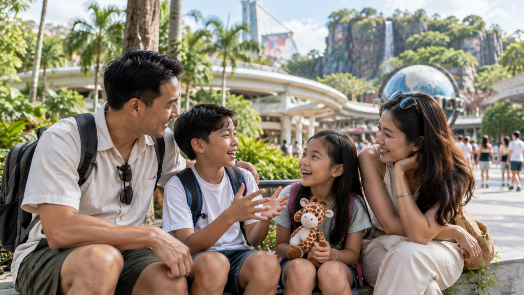 Keluarga memilih Sentosa atau Mandai untuk liburan anak di Singapore