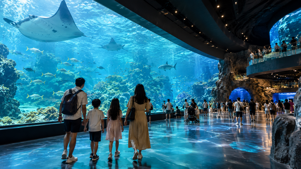 suasana Singapore Oceanarium di Sentosa Singapore