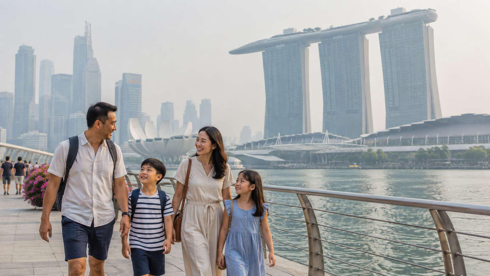 keluarga Indonesia liburan ke Singapore saat kabut asap