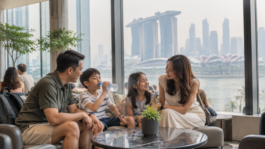 keluarga Indonesia membawa anak ke Singapore saat haze