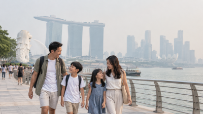 Keluarga Indonesia jalan-jalan saat kabut asap di Singapore