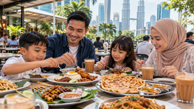 keluarga Indonesia menikmati kuliner Kuala Lumpur saat liburan