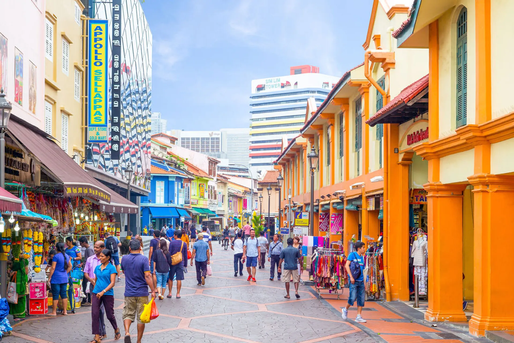 fasad warna-warni House of Tan Teng Niah di Little India Singapore